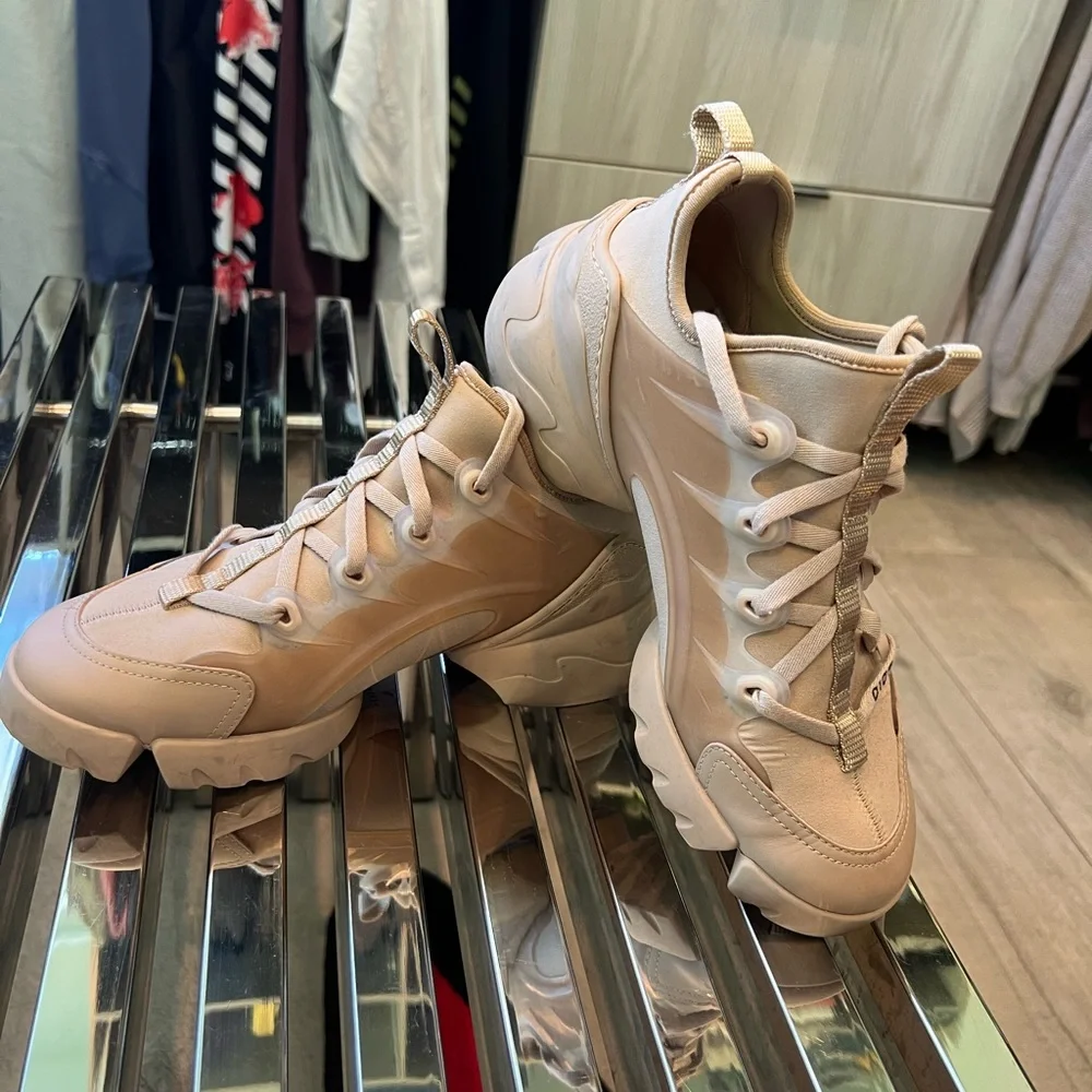 Dior | Shoes | Christian Dior Beige Dconnect Sneakers | Poshmark